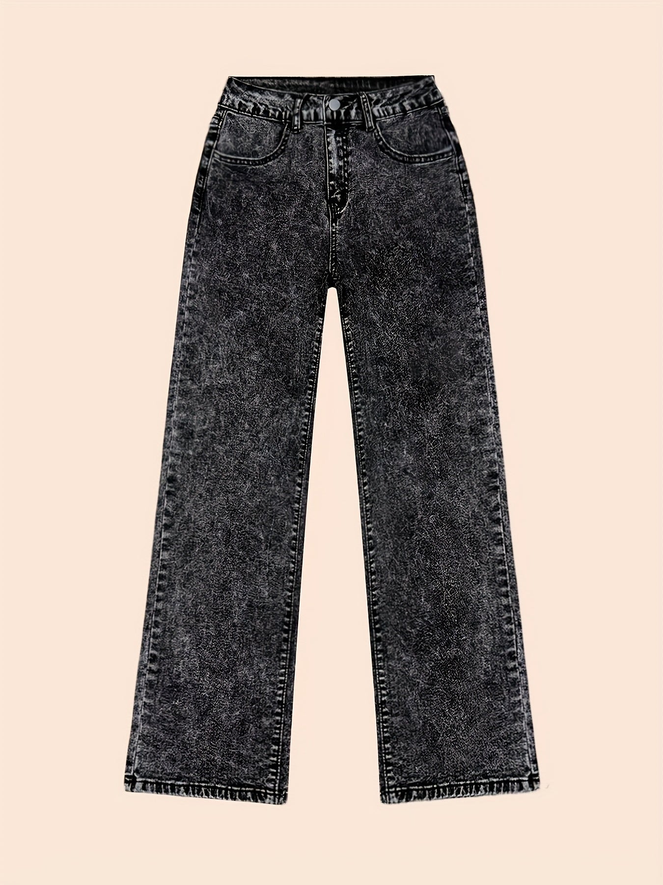Washed High Waist Baggy Jeans