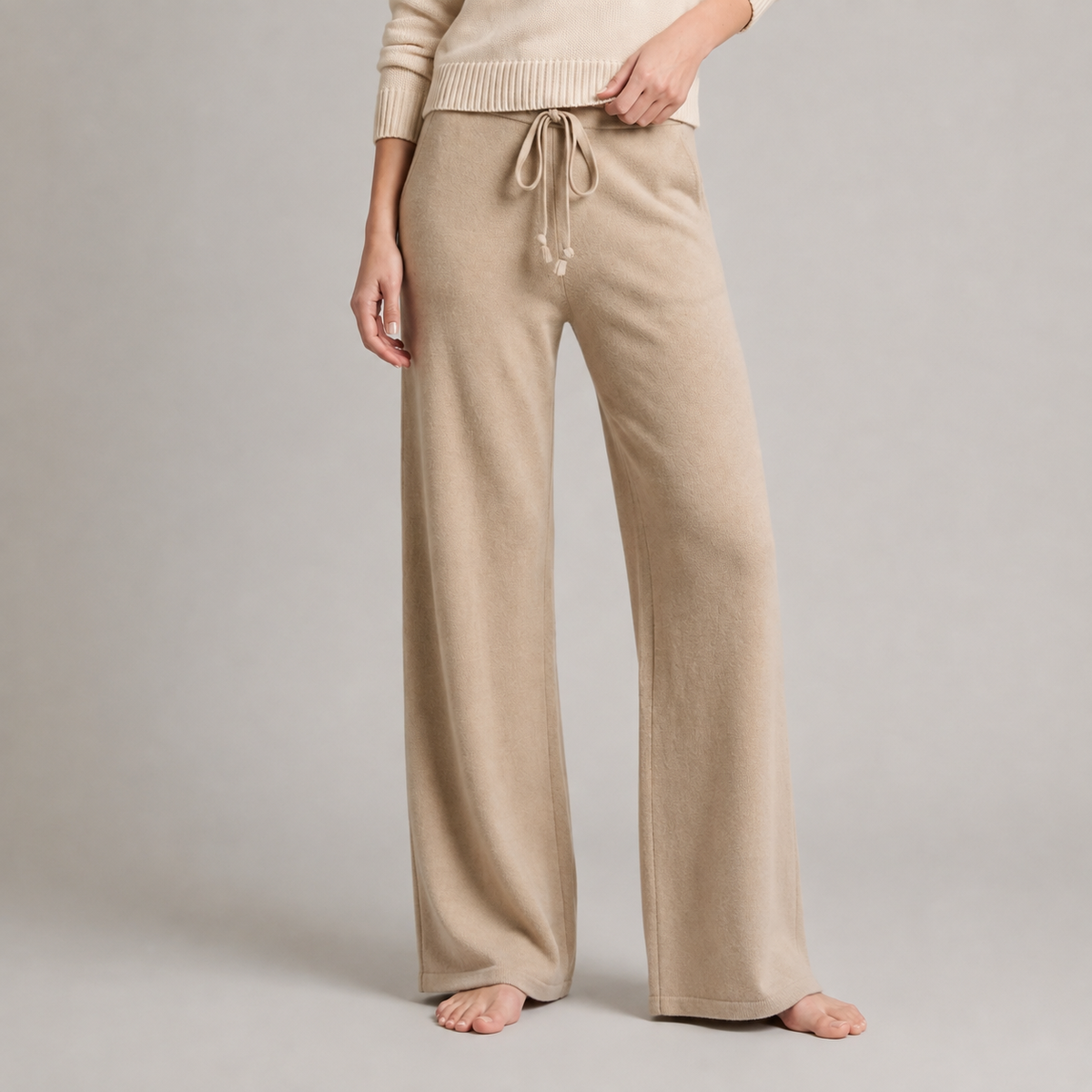 Women's High Waisted Comfort Knit Pants | Casual Trousers