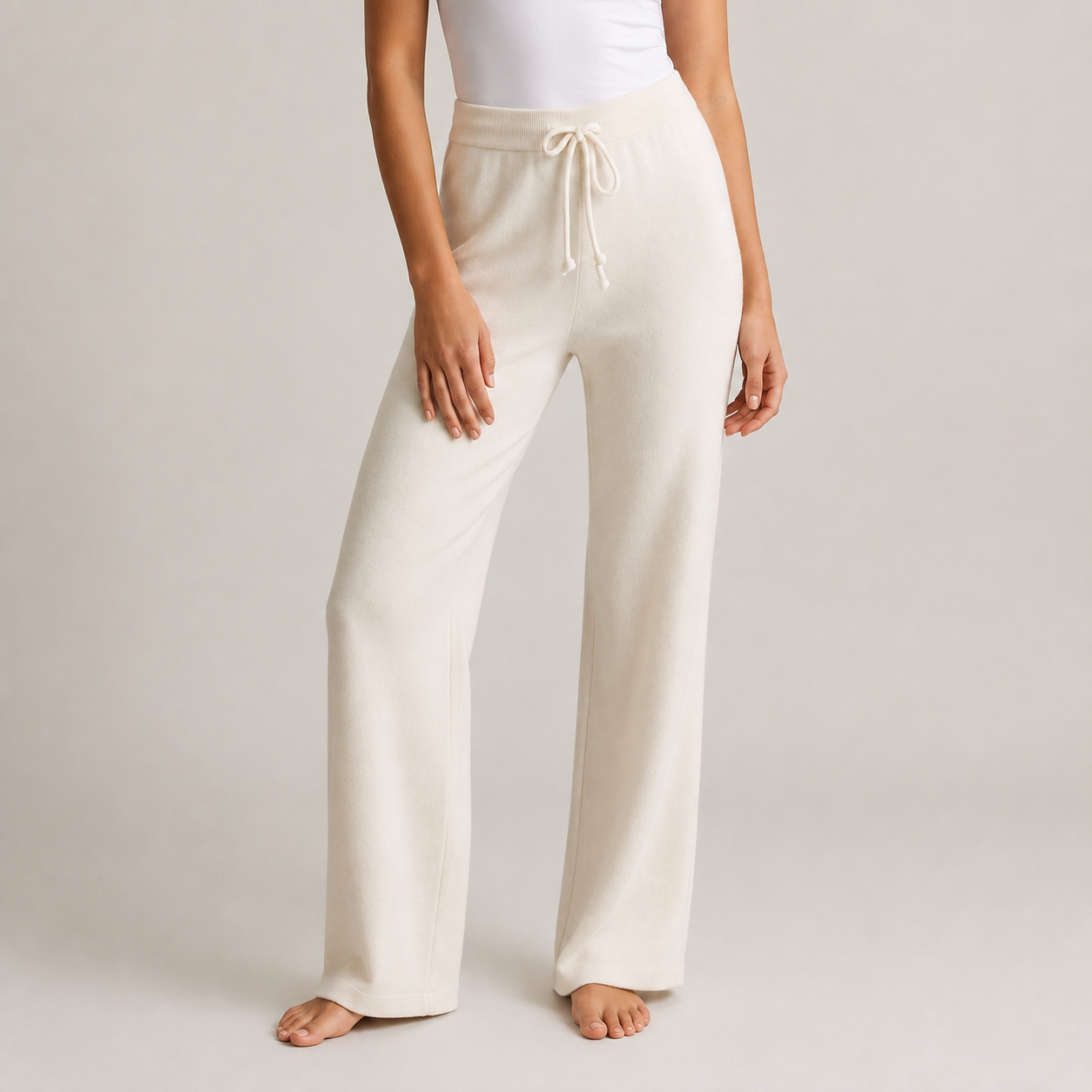 Women's High Waisted Comfort Knit Pants | Casual Trousers
