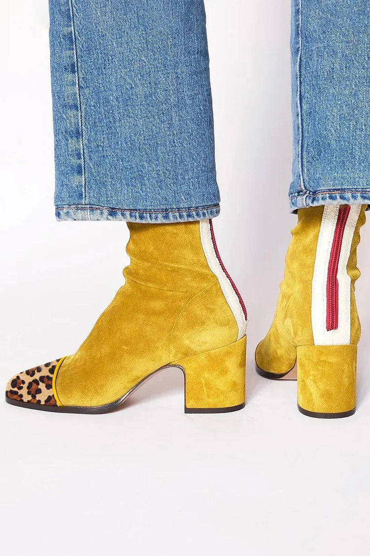 Elegant Women's Orthopedic ankle Boots with Block Heels