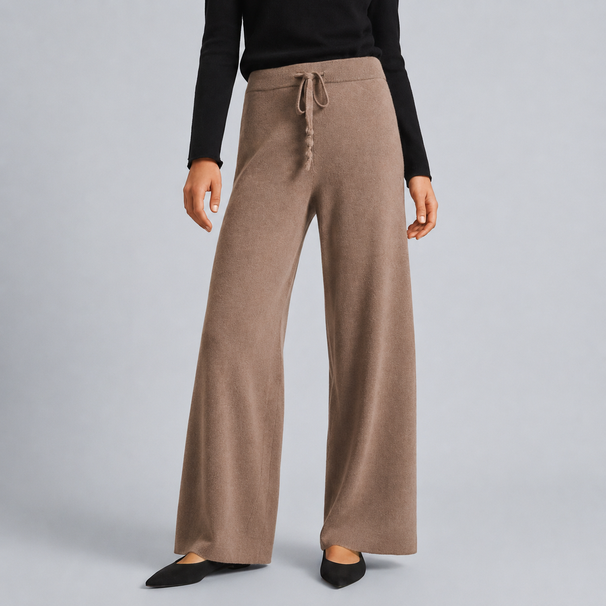 Women's High Waisted Comfort Knit Pants | Casual Trousers
