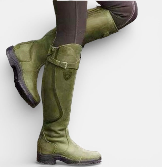 Women's High-Top Orthopedic Boots with Buckles