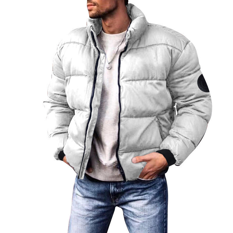Men’s Puffer Jacket Winter Padded Down with Side Pockets