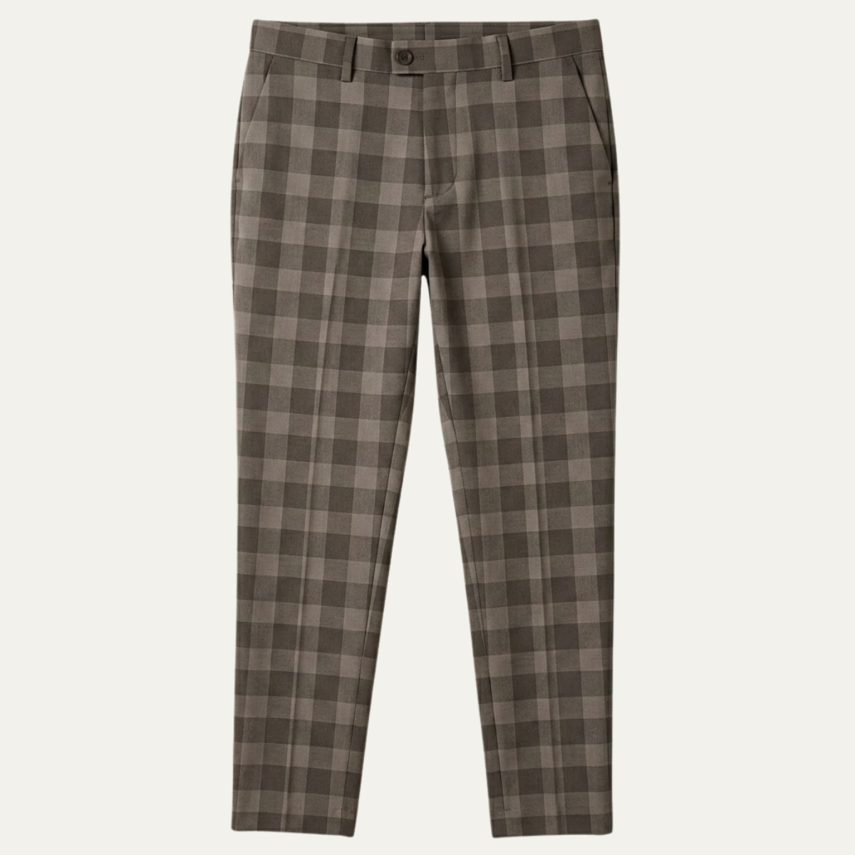 Men's Slim-Fit Checkered Dress Pants