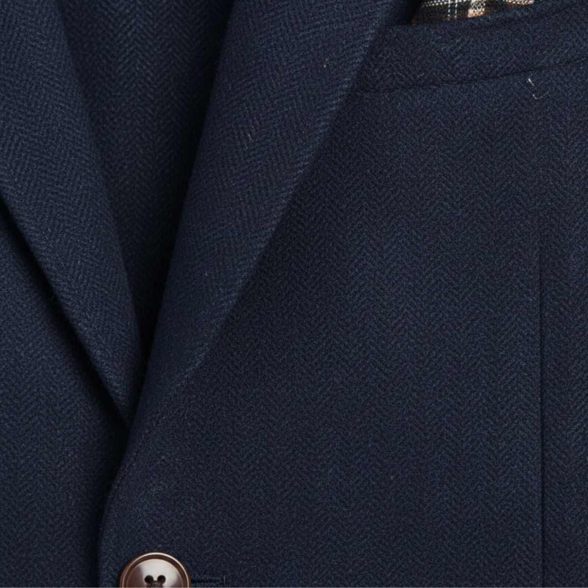 Men’s Single-Breasted Herringbone Tweed Wool Blazer