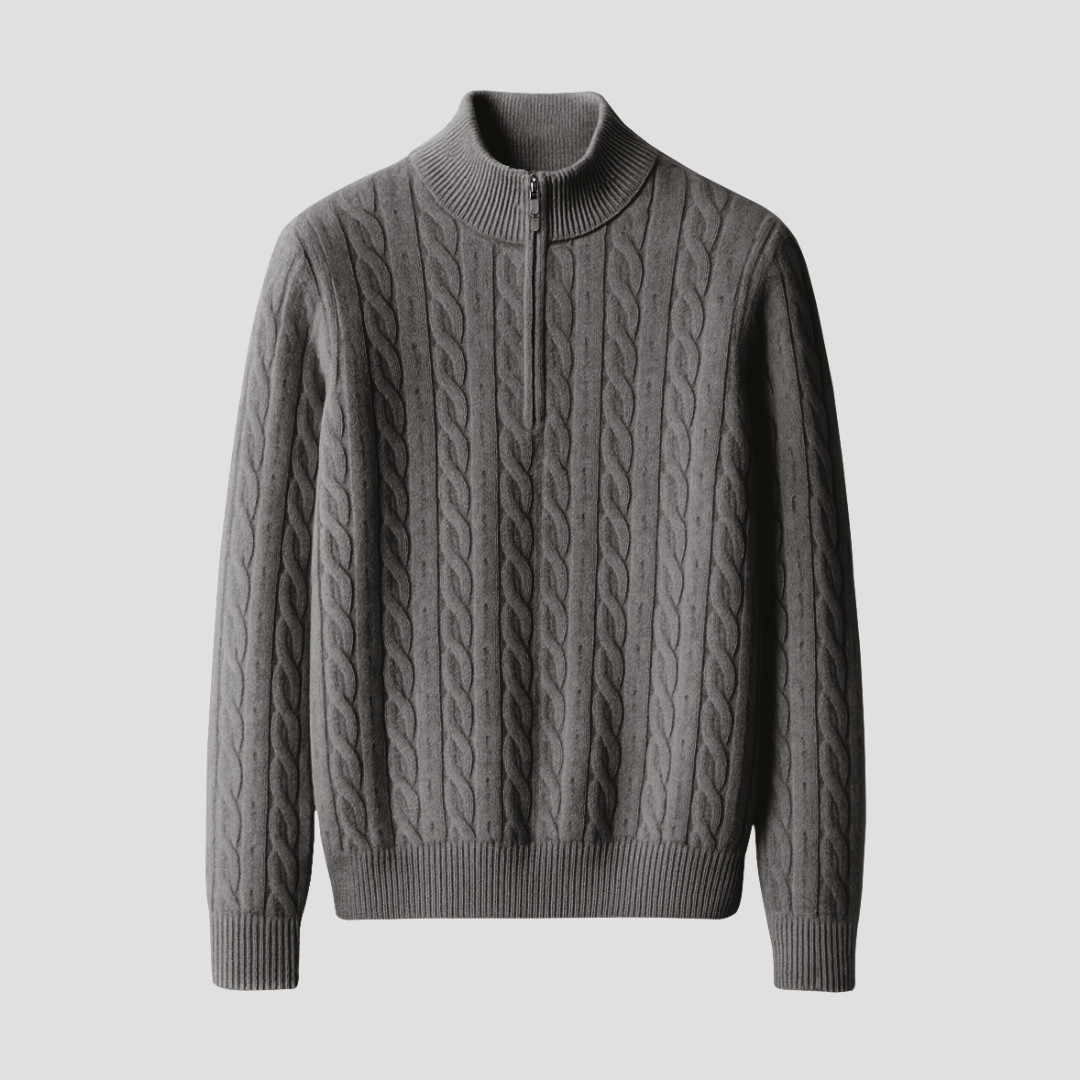 Carter Quarter Zip Cable Sweater