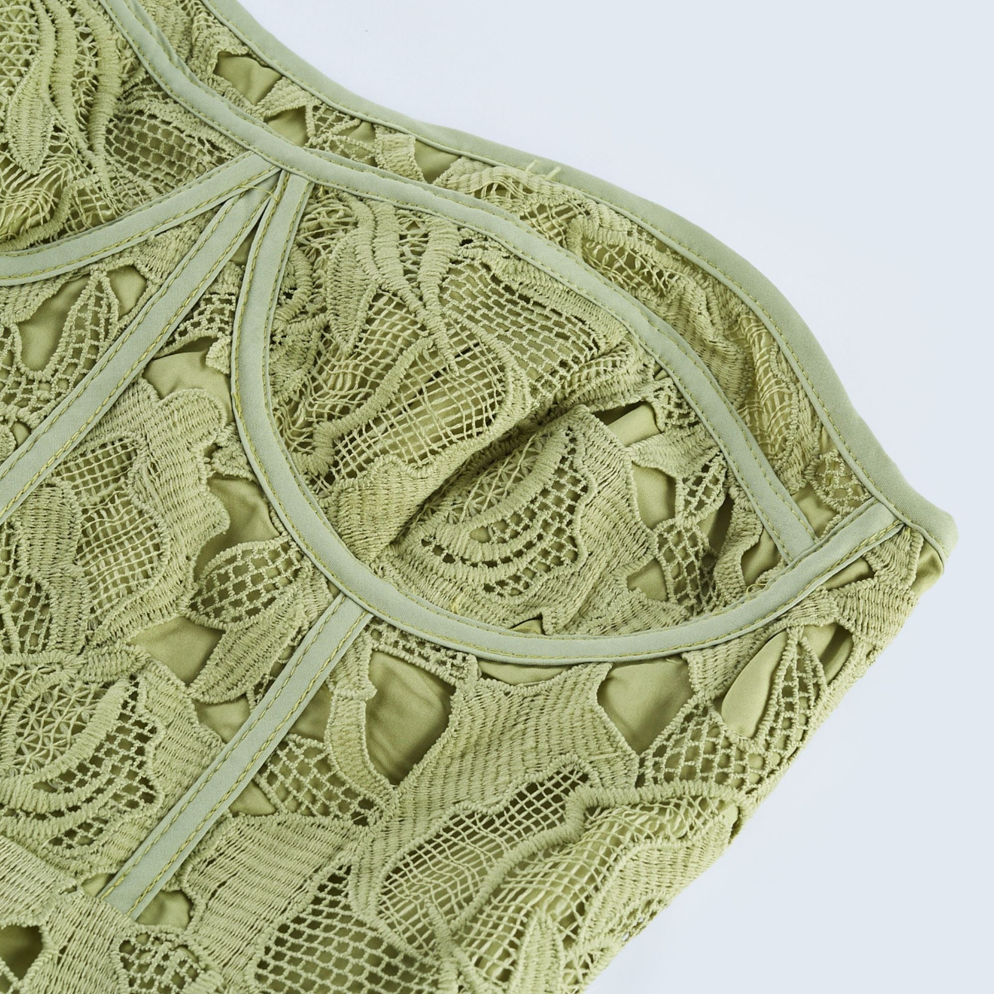 Elegant Green Embroidered Formal Midi Dress