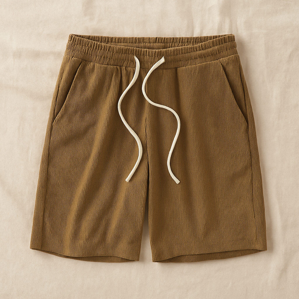 Crest Waffle Knit Casual Shorts