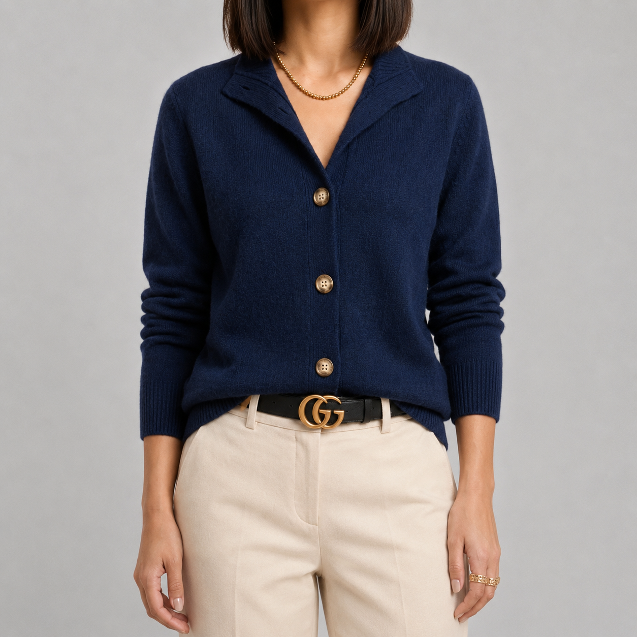 High Neck Soft Knit Cardigan