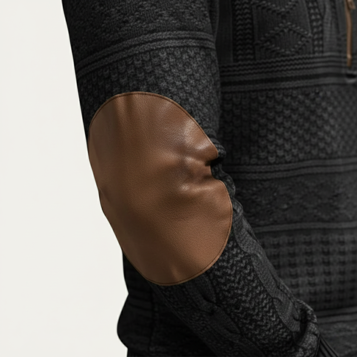 Men’s Jacquard Quarter Zip Sweater