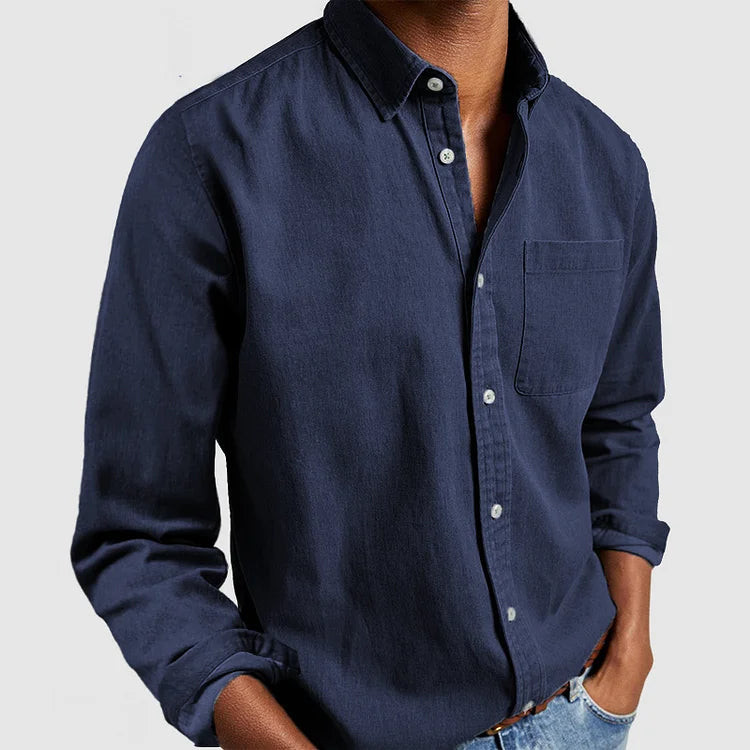 Classic Men’s Button-Down Long Sleeve Shirt