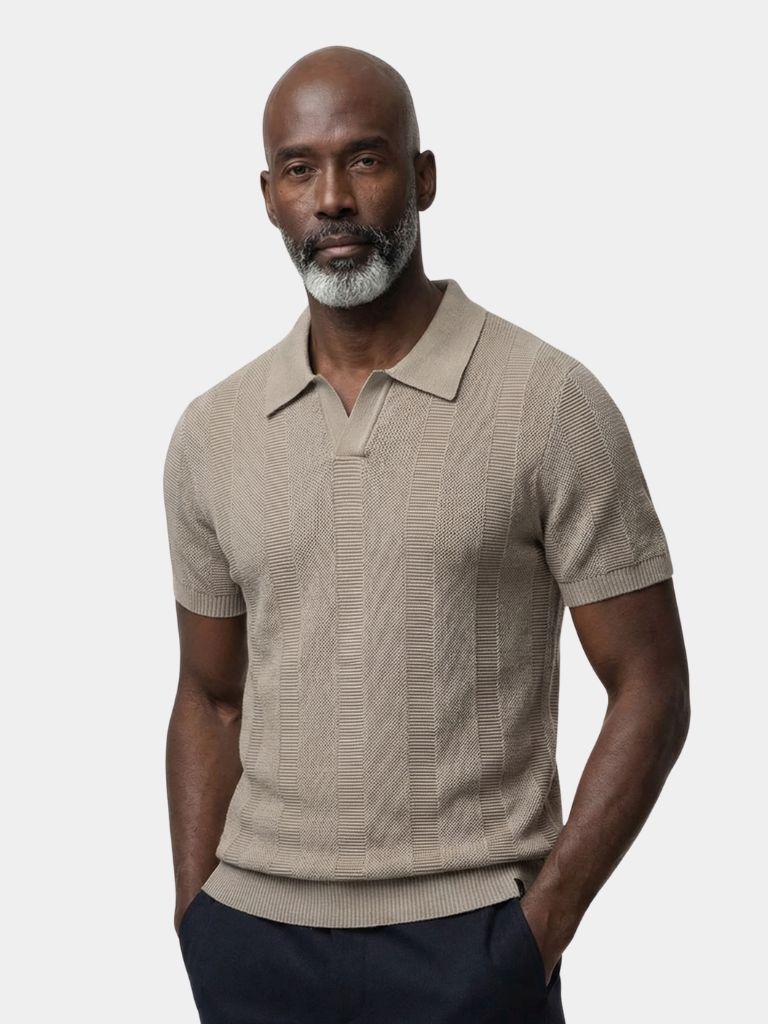 Classic Men's Beige Polo Shirt | Luxury Smart Casual Wear