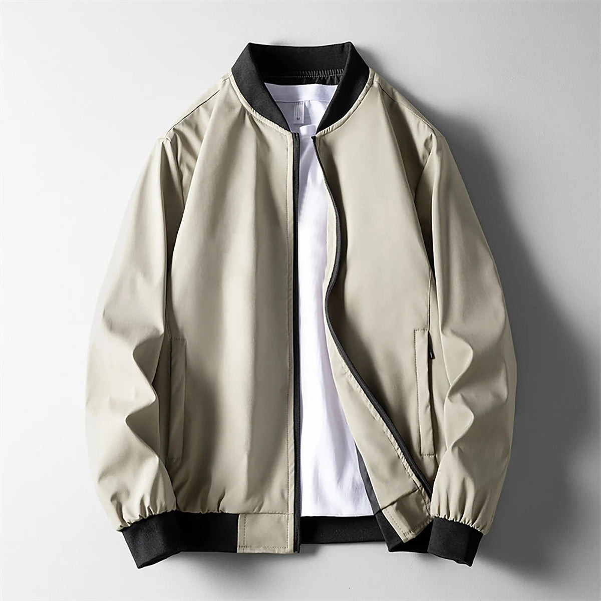Men’s Bomber Jacket Tailored-Fit Windproof Softshell