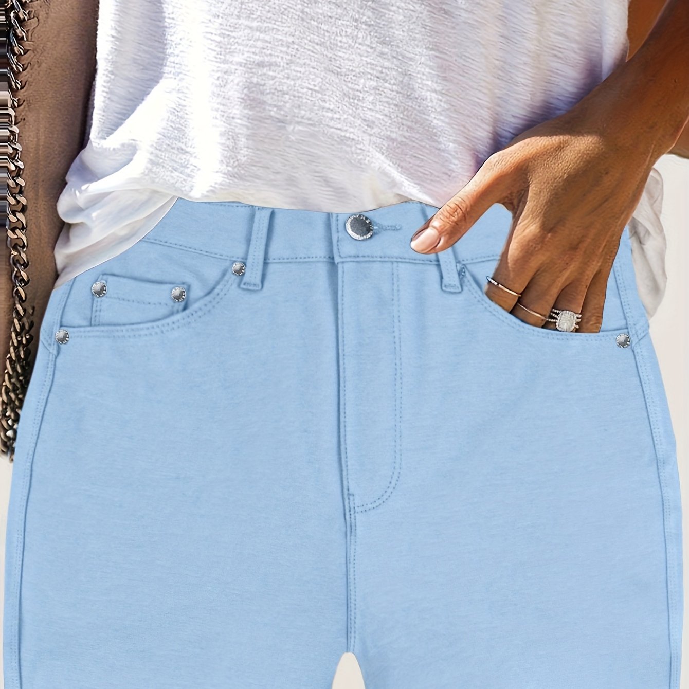 Comfortable High Waist Stretch Skinny Jeans