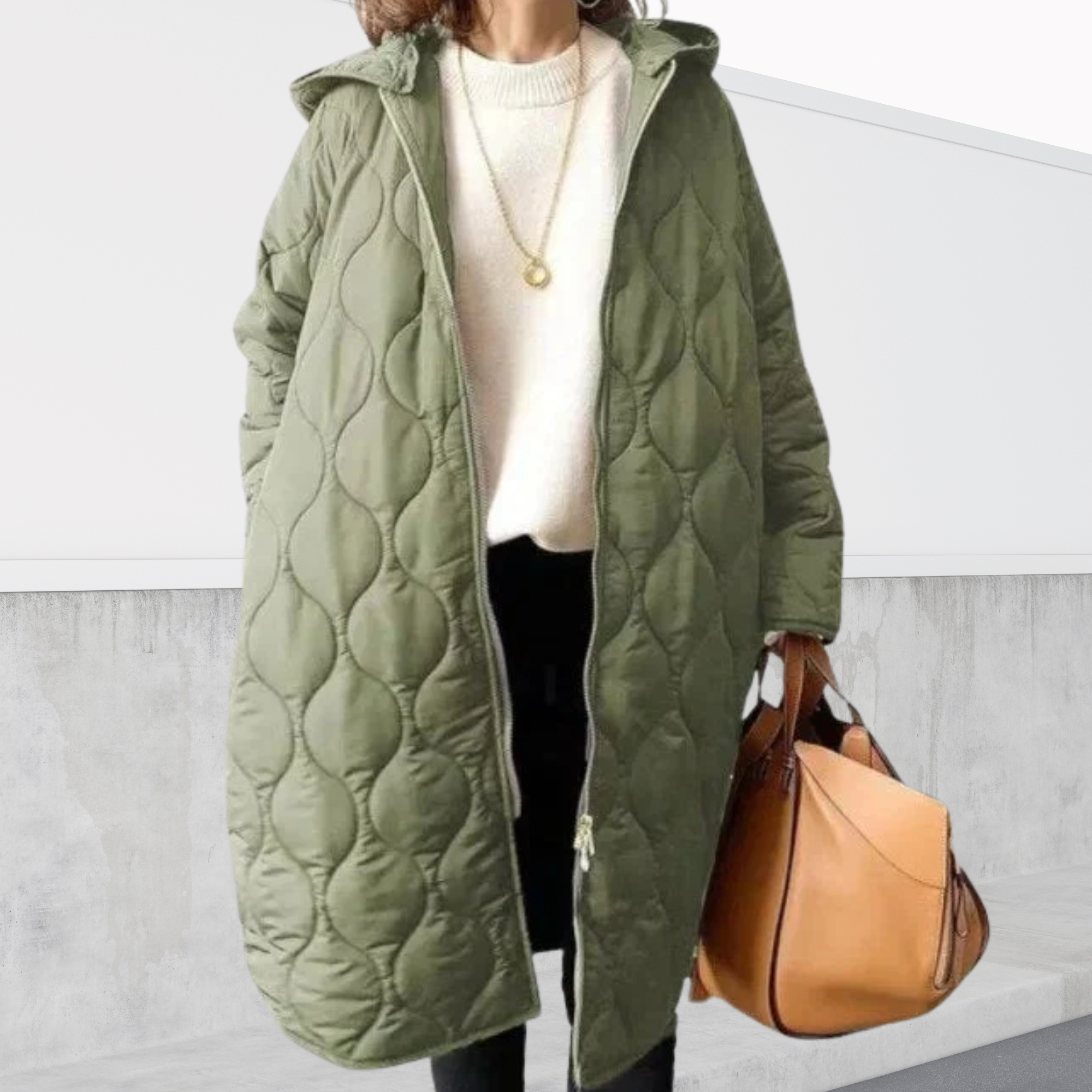Puffer Jacket Women Oversize Hooded Argyle Winter