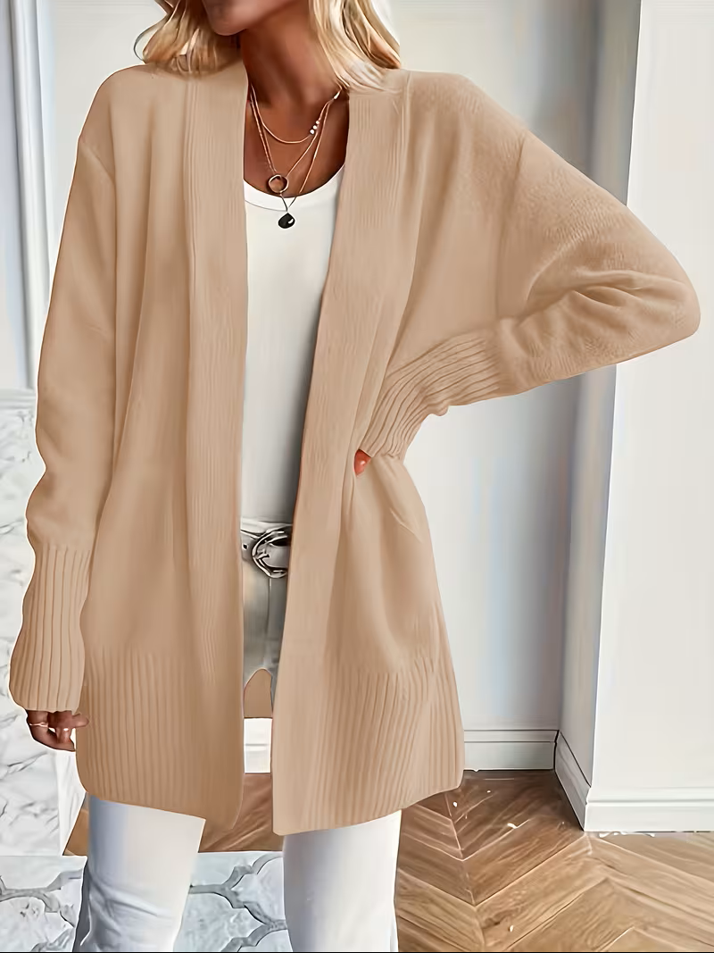 Women's Open-Front Cardigan, Relaxed Fit, Elegant