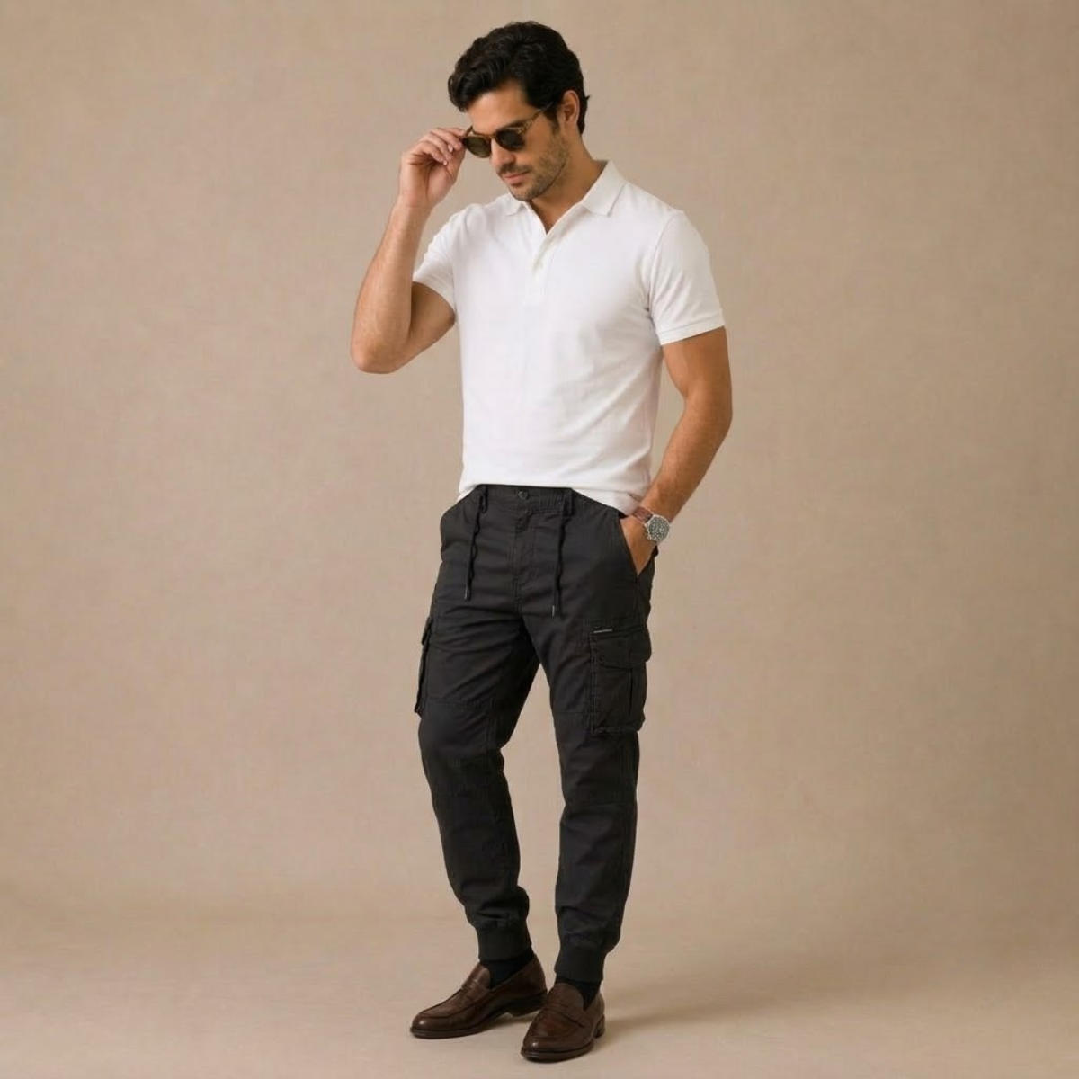 Comfortable Cotton Cargo Jeans with Pockets