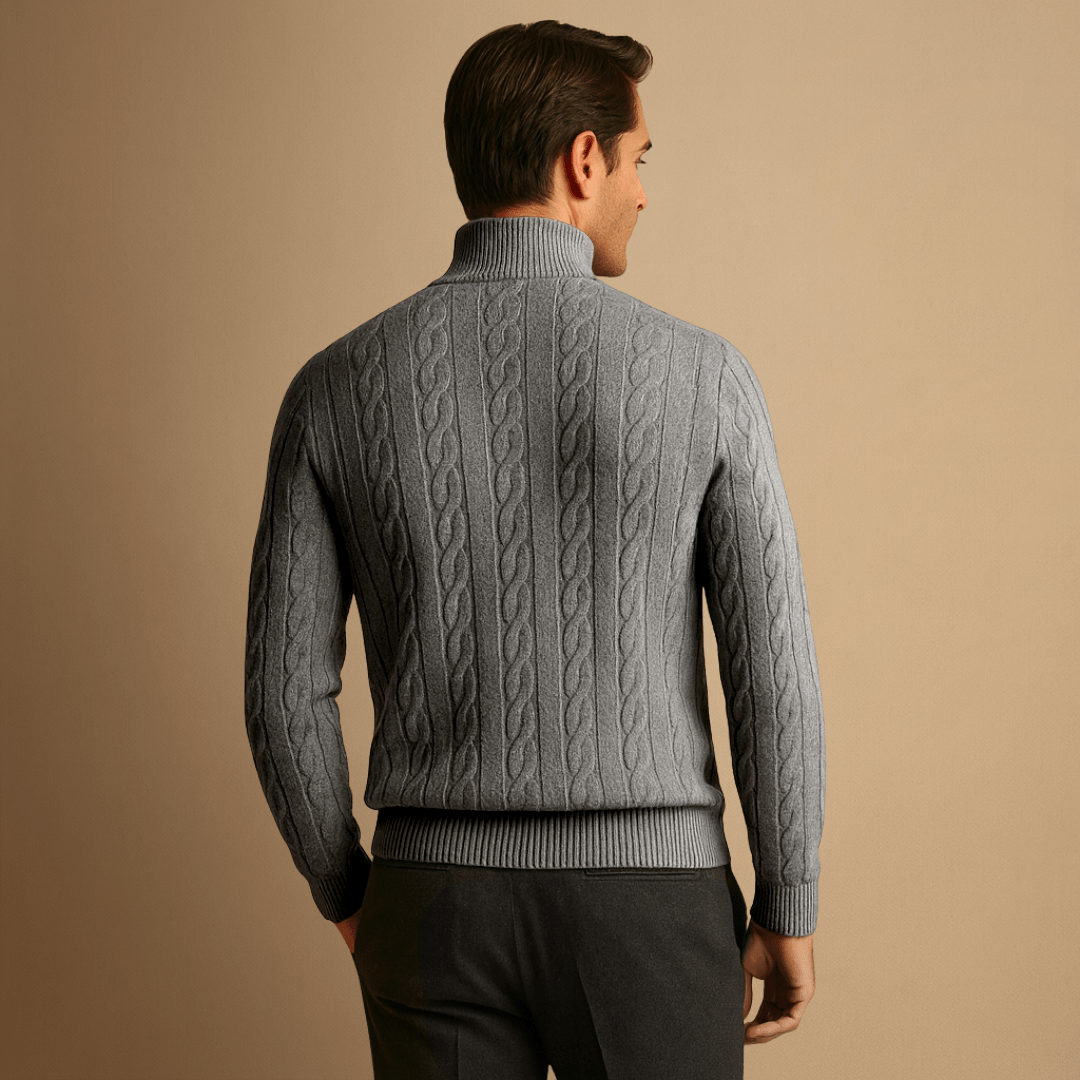 Carter Quarter Zip Cable Sweater