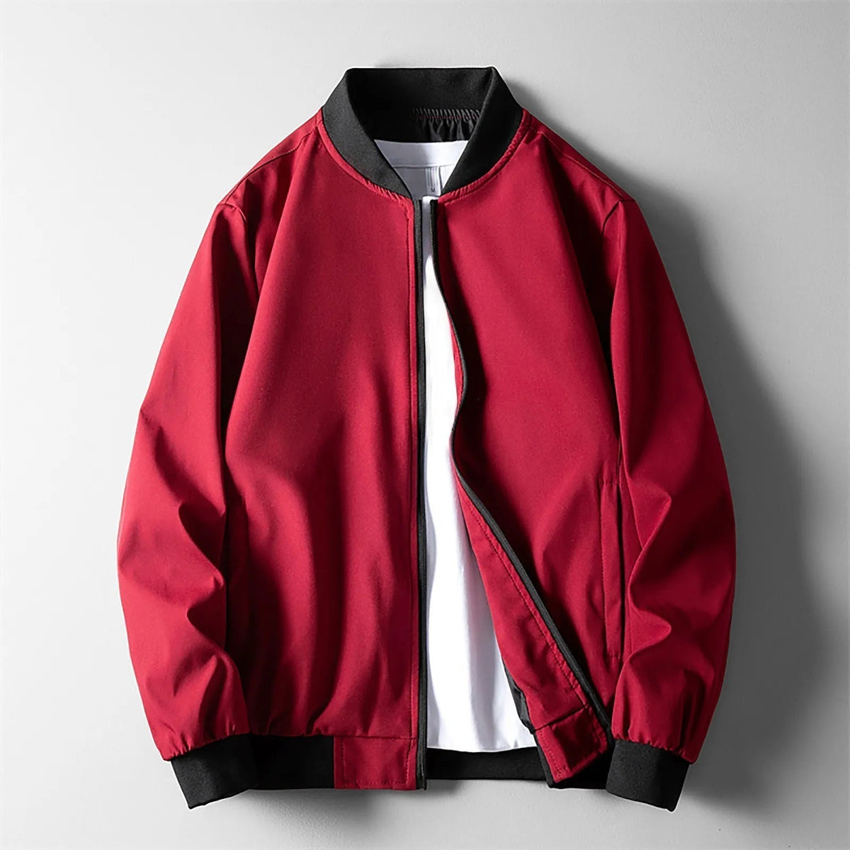 Men’s Bomber Jacket Tailored-Fit Windproof Softshell
