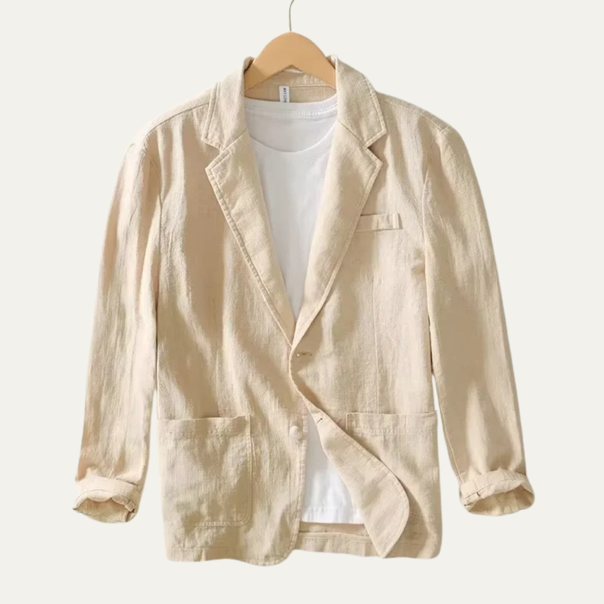 Men’s Breathable Linen Blend Summer Blazer