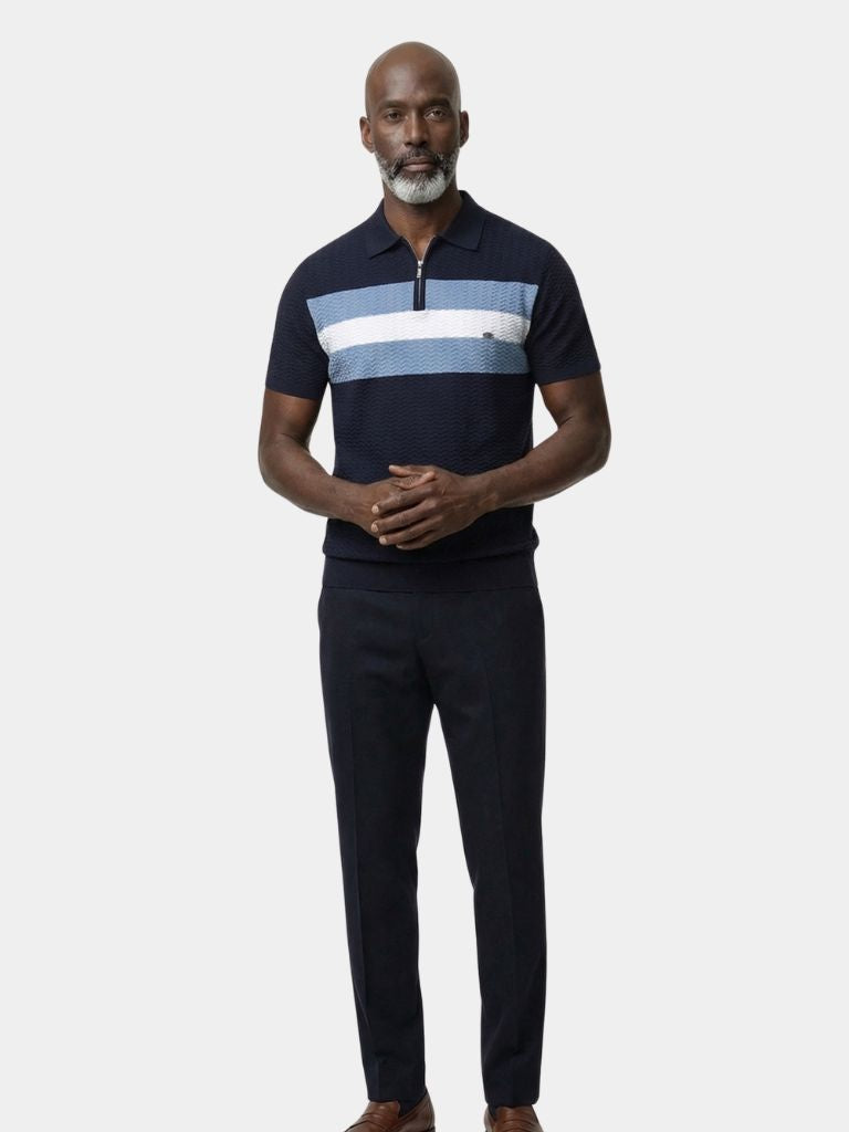 Classic Fit Men's Short Sleeve Polo with Zip Collar | Smart Casual