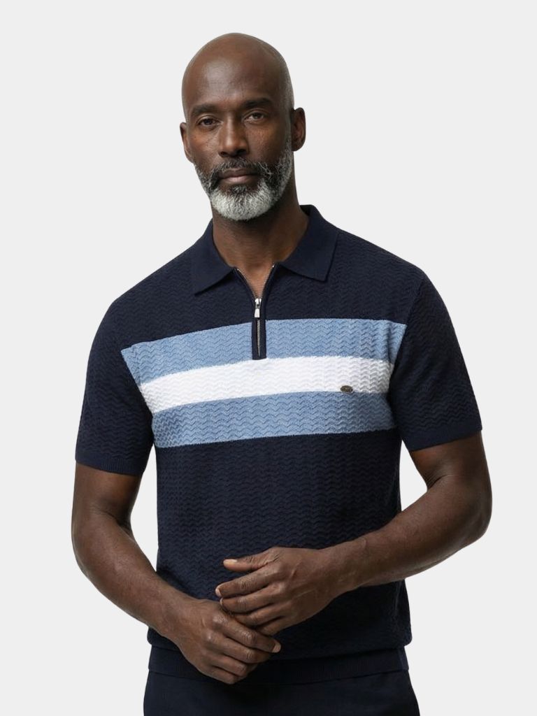 Classic Fit Men's Short Sleeve Polo with Zip Collar | Smart Casual