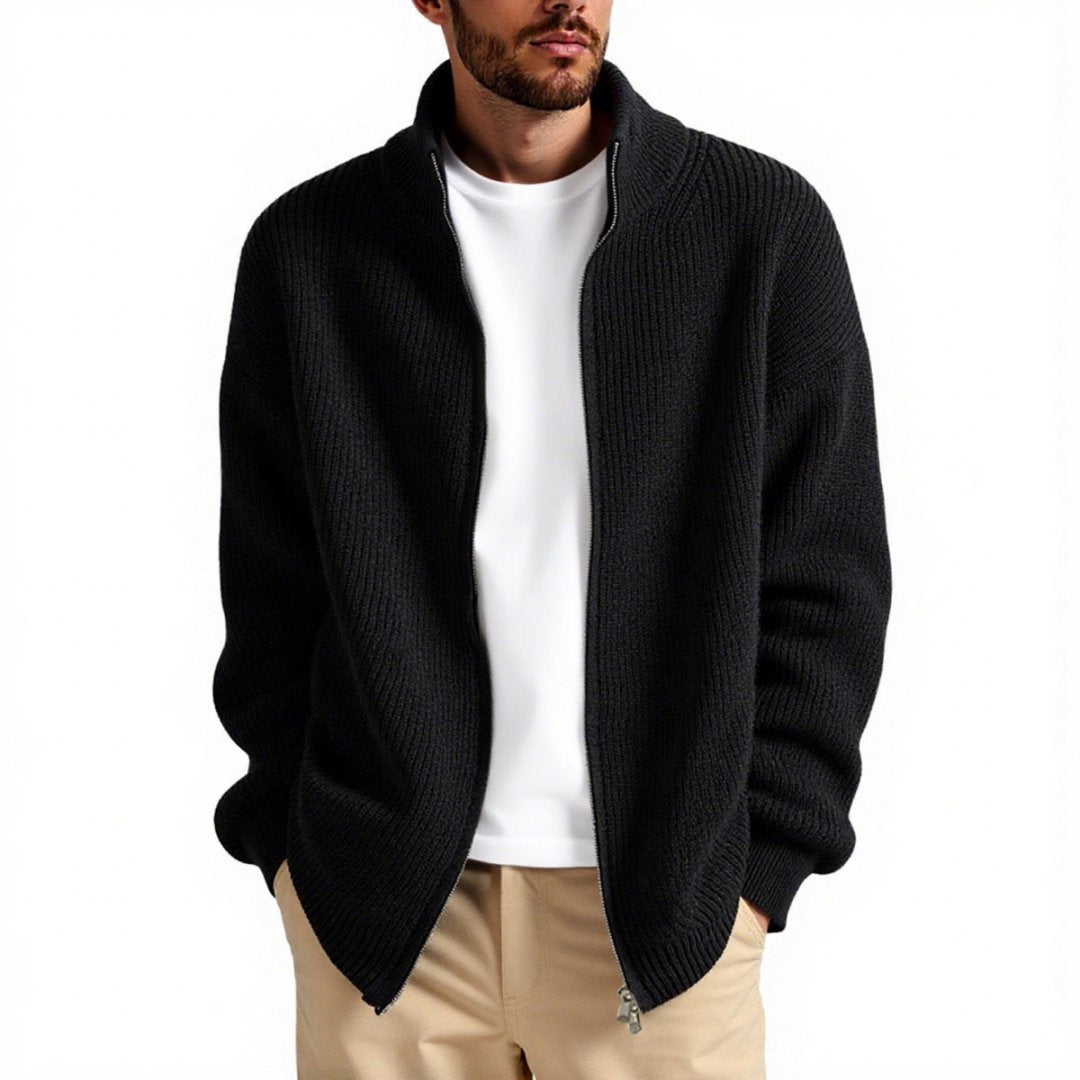 Men’s Open-Front Relaxed Fit Knit Cardigan