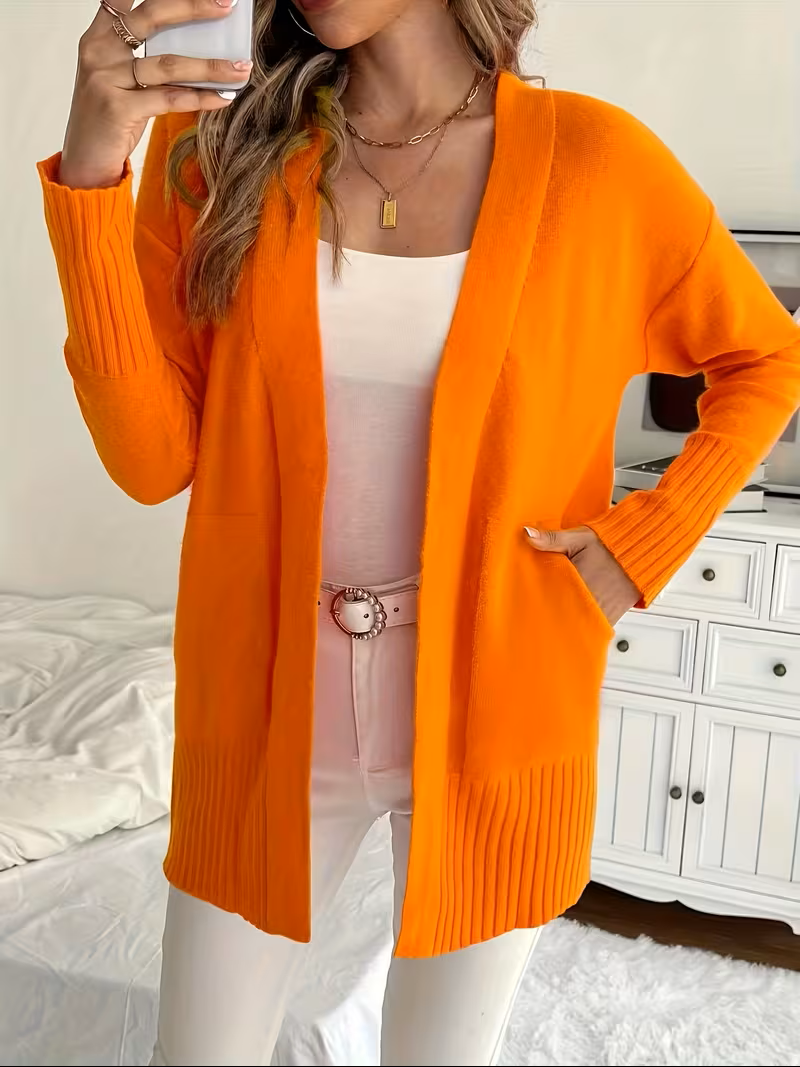 Women's Open-Front Longline Cardigan