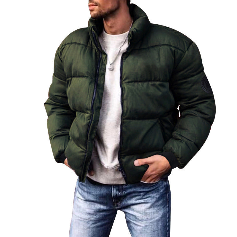 Men’s Puffer Jacket Winter Padded Down with Side Pockets