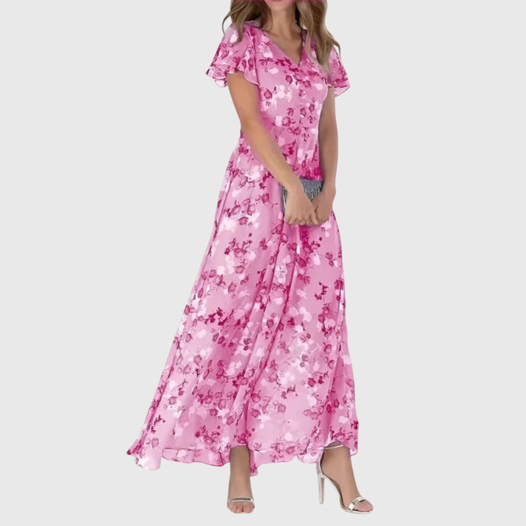 Chic Figure Enhancing Maxi Dress