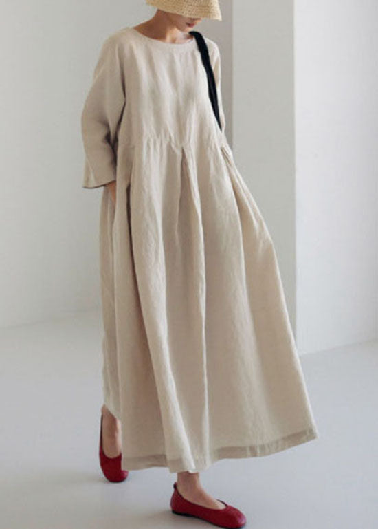 Apricot Cotton Patchwork Maxi Dress