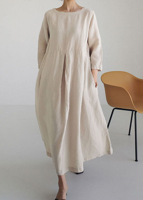 Apricot Cotton Patchwork Maxi Dress