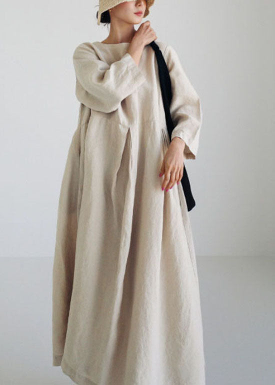 Apricot Cotton Patchwork Maxi Dress