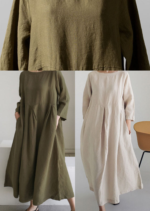 Apricot Cotton Patchwork Maxi Dress