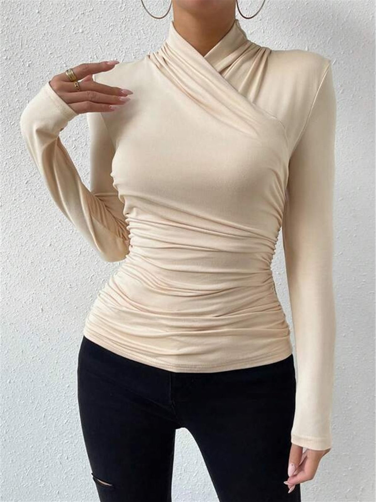 Wrap Long Sleeve Top