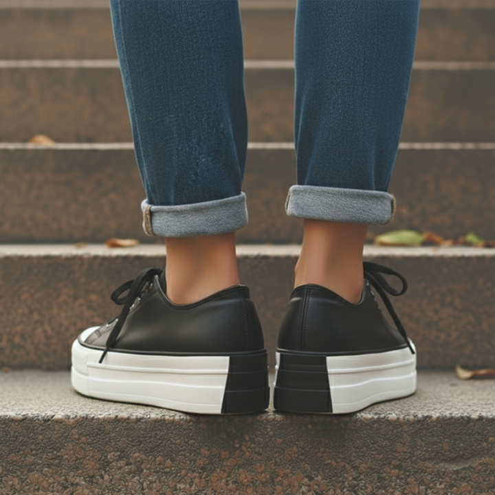 Women’s Orthopedic Platform Sneakers in Canvas Fabric