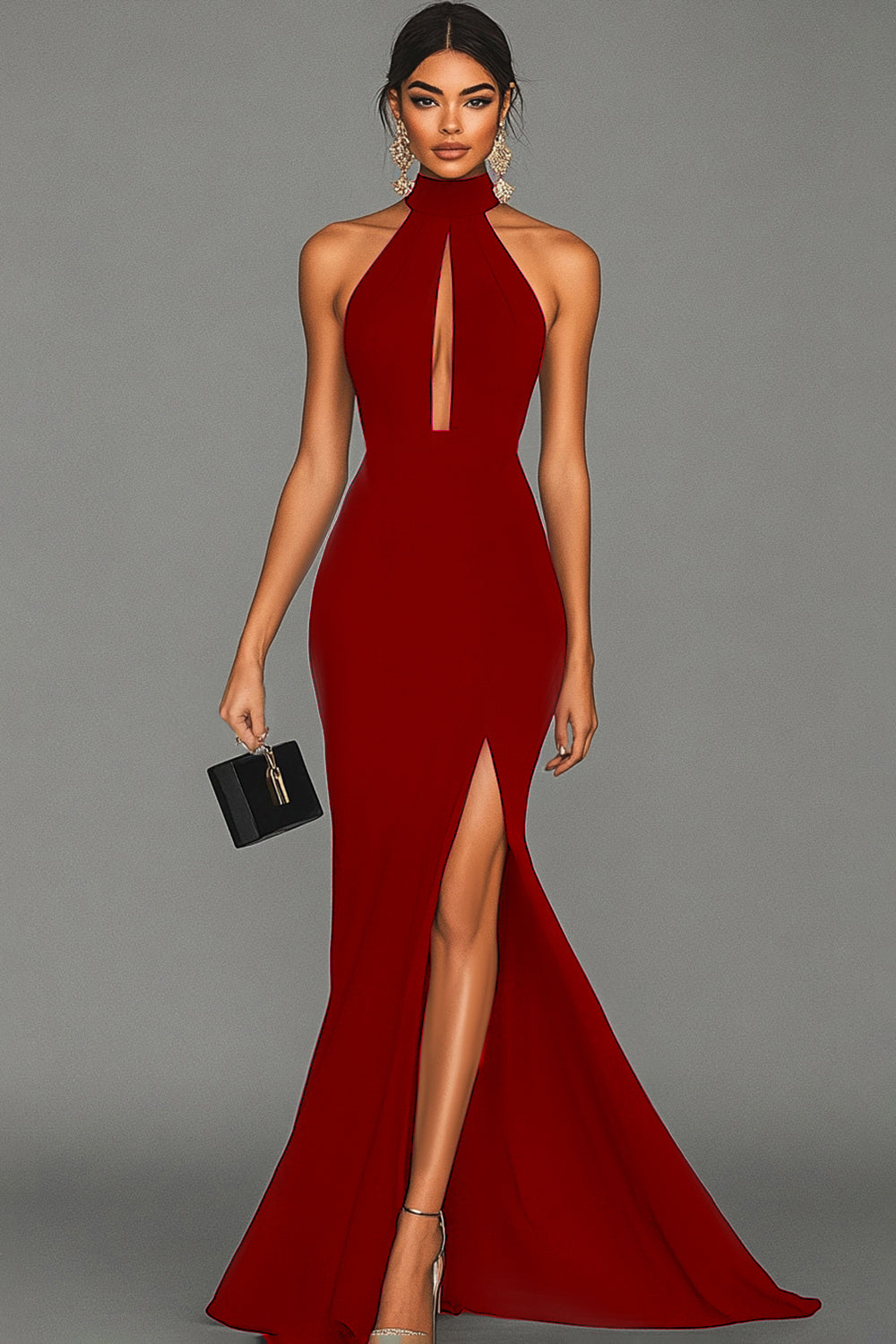 Women’s Classic Long Formal Dress Dark Green