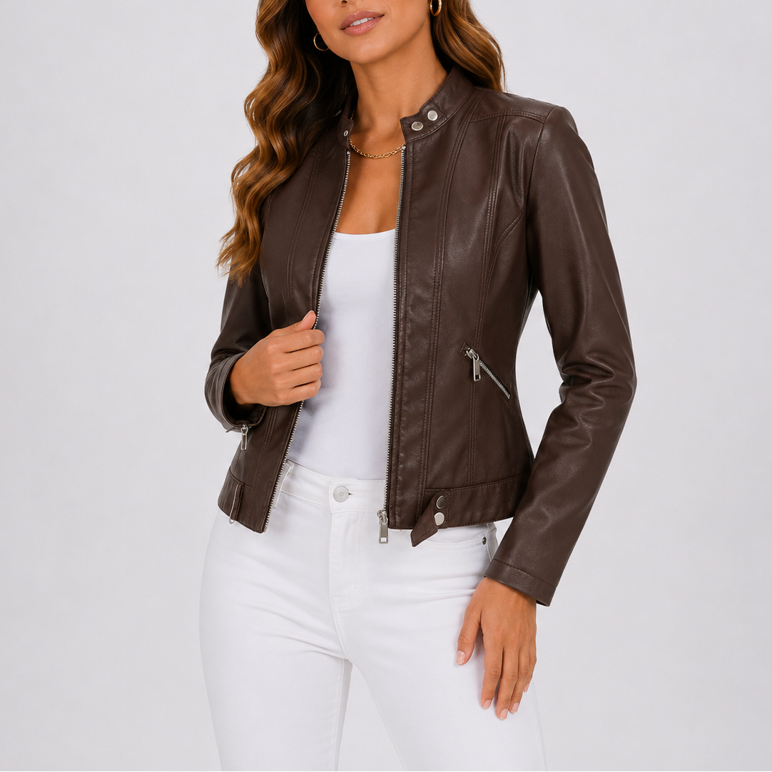Women’s Classic-Fit Leather Jacket