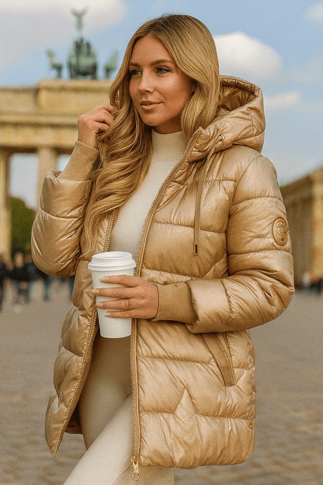 Puffer Jacket Women Winter Quilted Tailored Fit