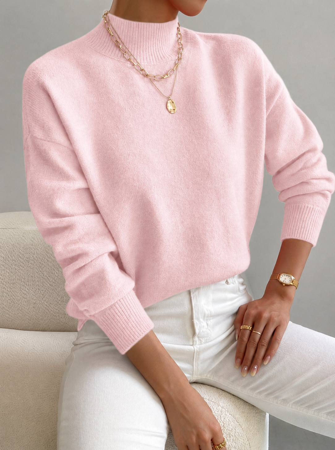 Women’s Turtleneck Sweater – Slim-Fit, Elegant