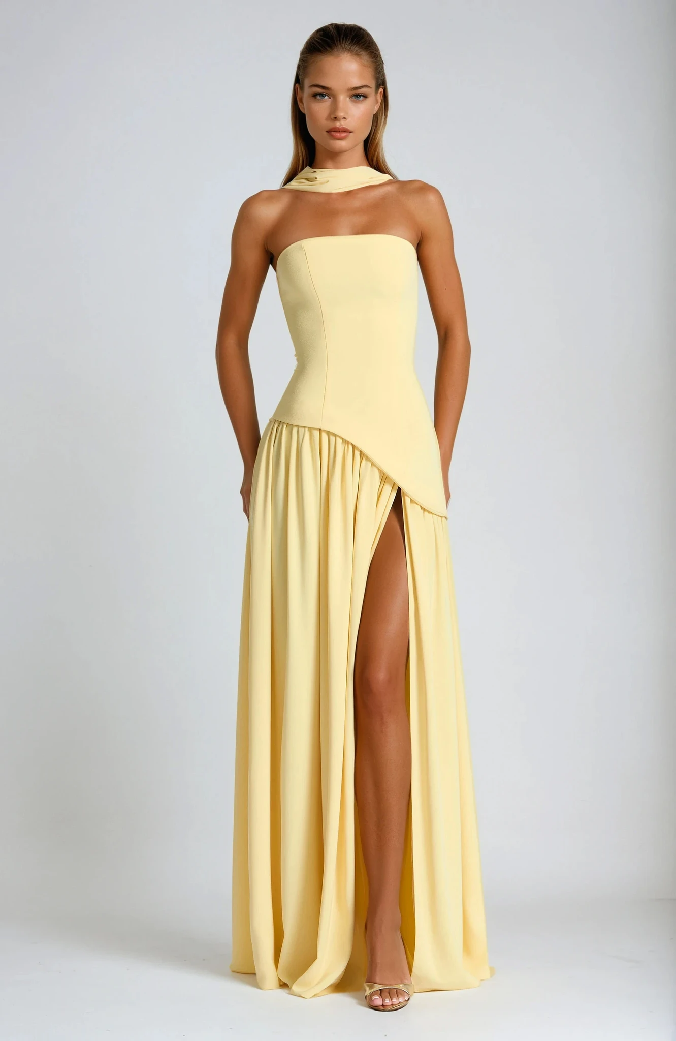 Elegant Women Slit Maxi Dress