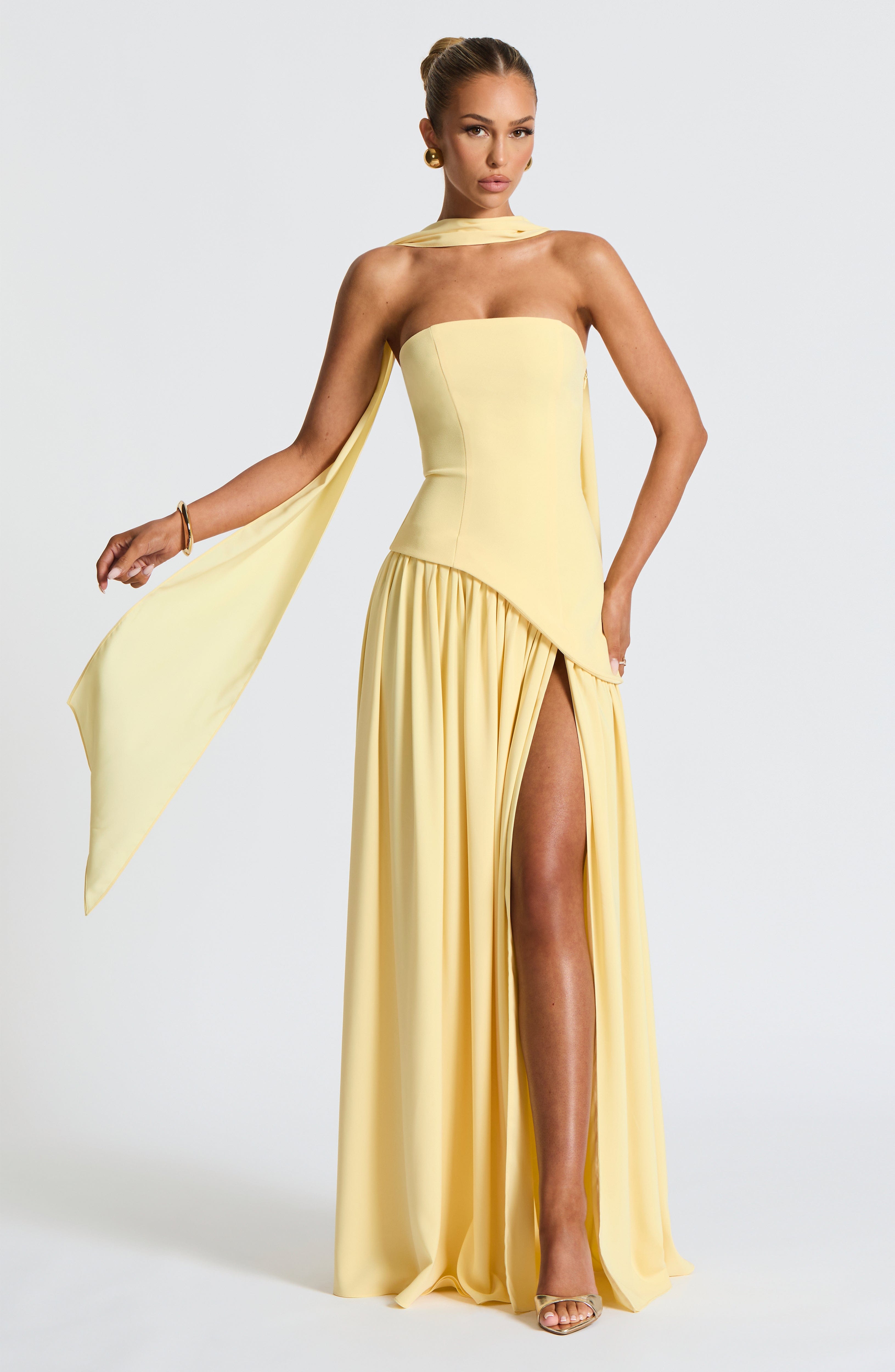 Elegant Women Slit Maxi Dress