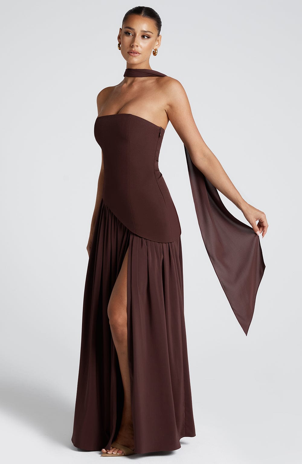 Elegant Women Slit Maxi Dress
