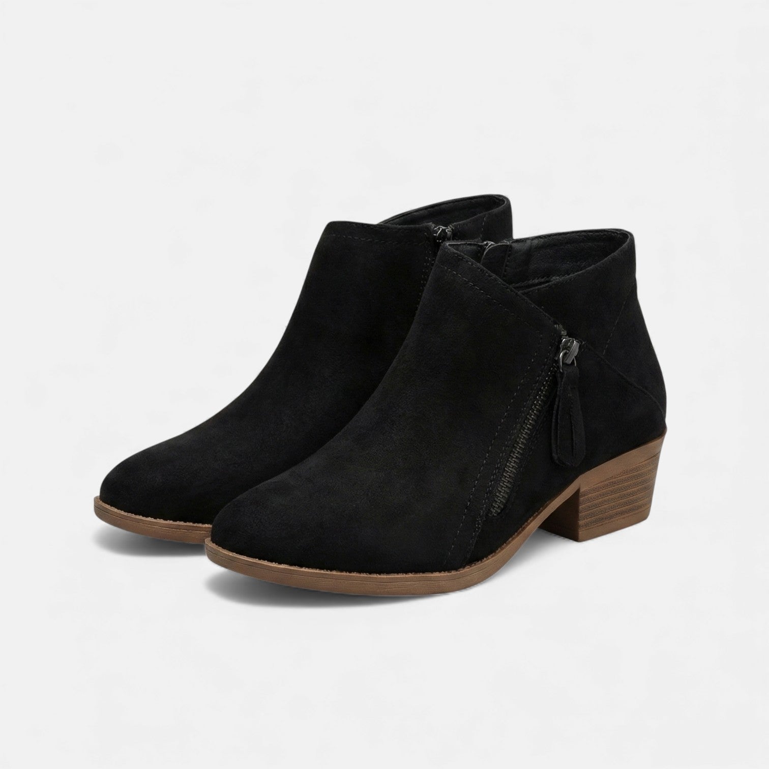 Women's Leather Orthopedic Ankle Boots with a Zipper