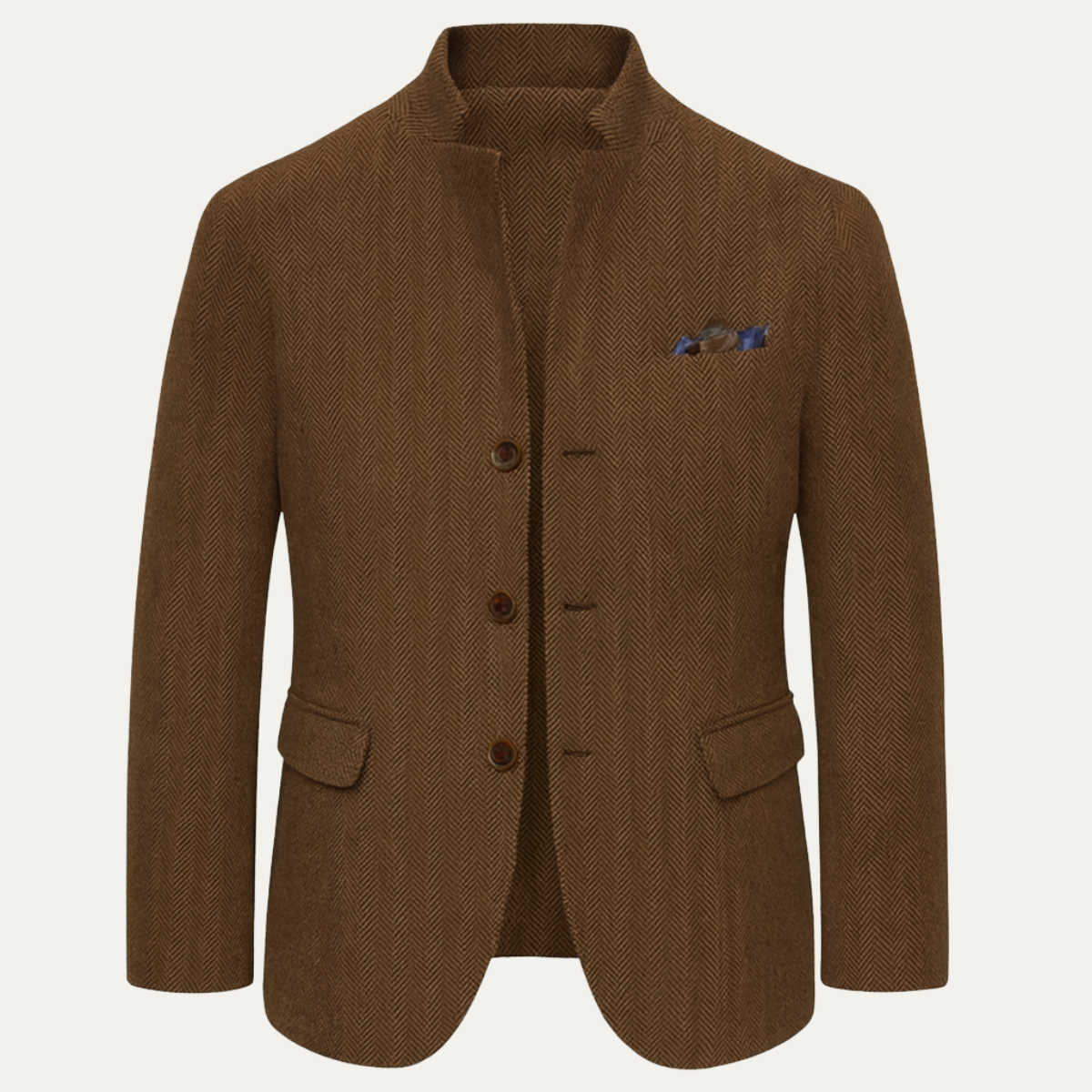 Men’s Slim-Fit Single-Breasted Tweed Wool Blazer