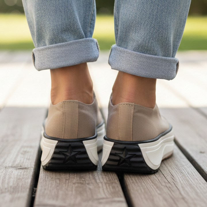 Women’s Orthopedic Platform Sneakers in Canvas Fabric