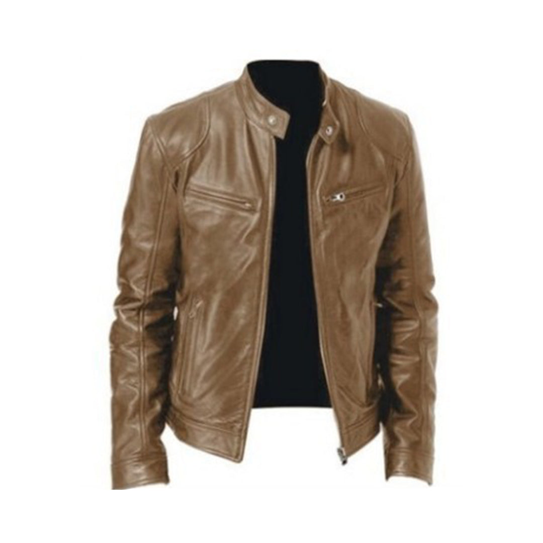 Men's Summer Leather Jacket with a Modern Fit