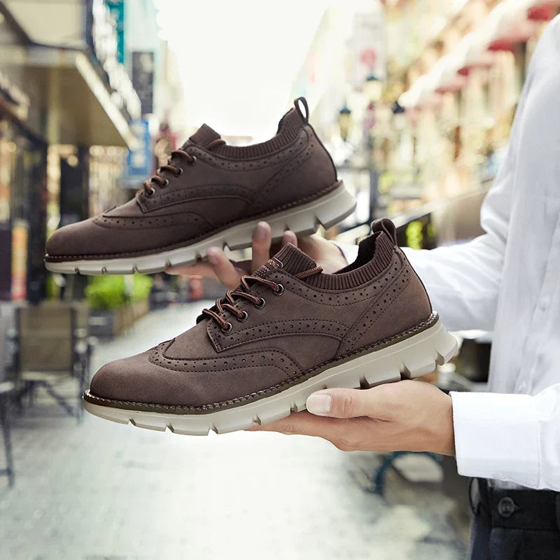 Sneakers in Premium Suede with Orthopaedic Insole and Breathable Lining