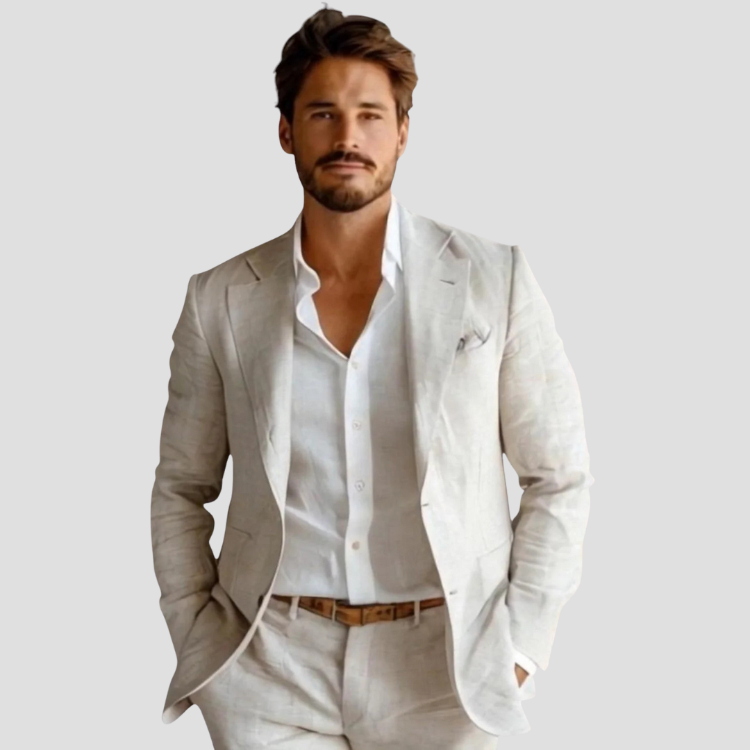 Men’s Breathable Linen Suit Jacket
