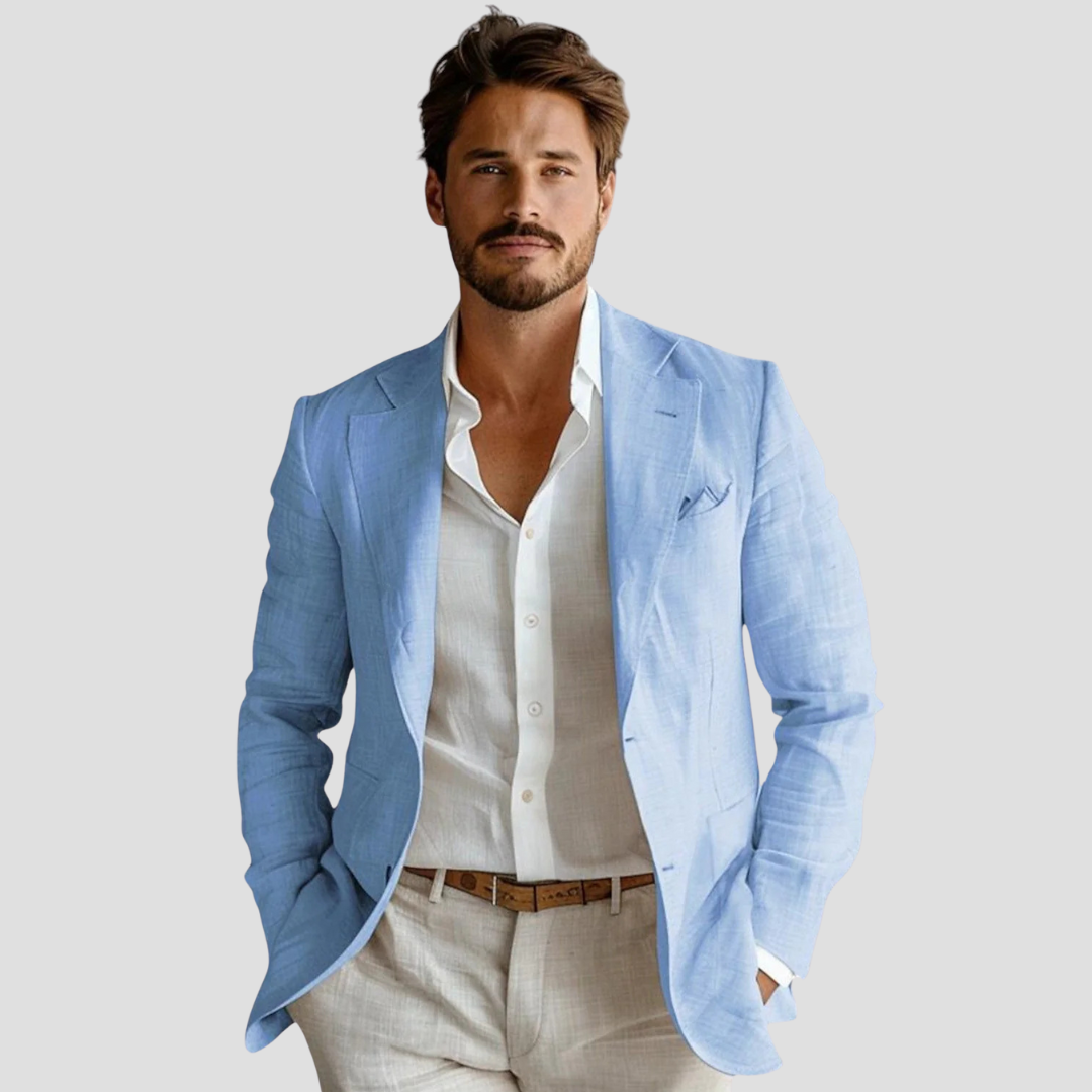 Men’s Breathable Linen Suit Jacket